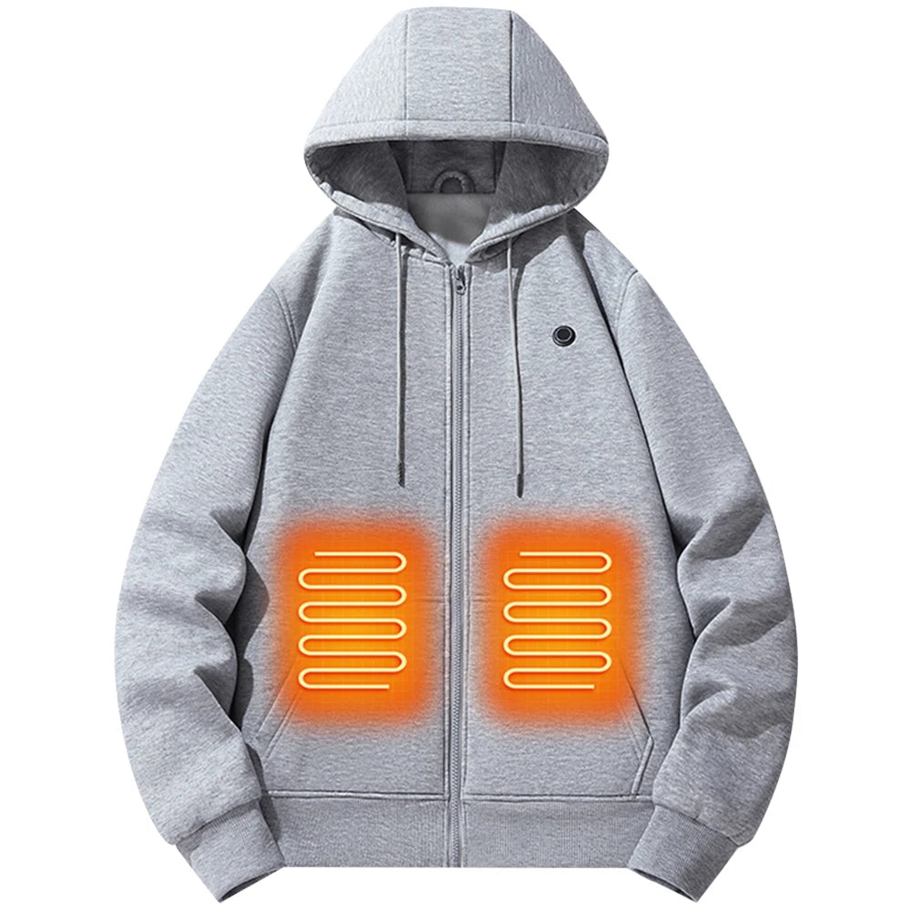 milwaukee heated hoodie gray